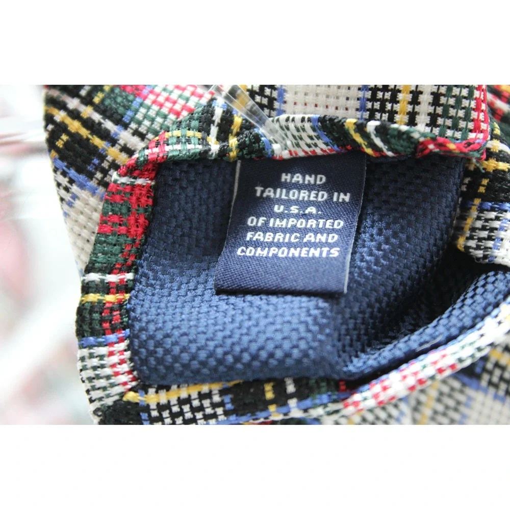 Roundtree & Yorke Mens Red Green Plaid Silk Tie F65TR340 USA Made NWT